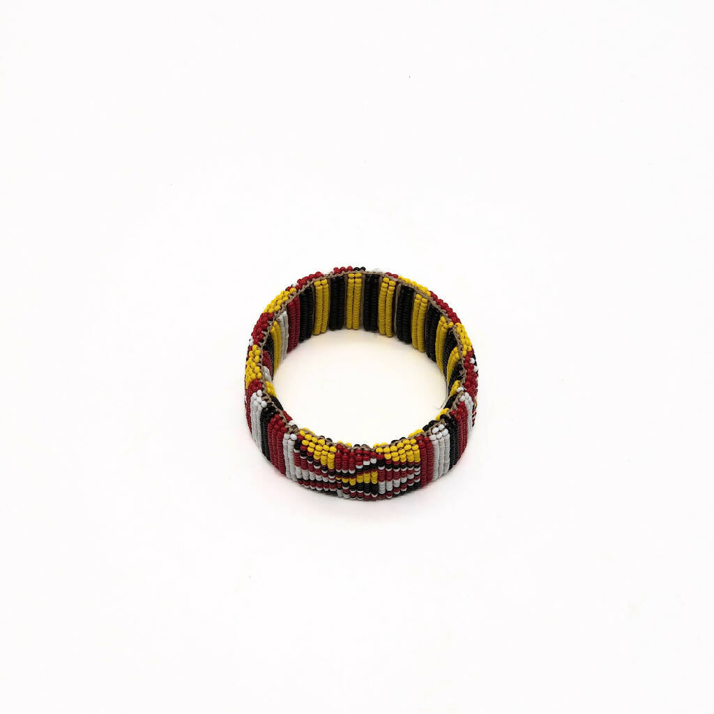 Thick Beaded African Bangle
