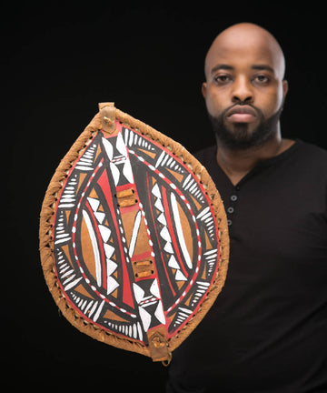 Decorative African Painted Shield