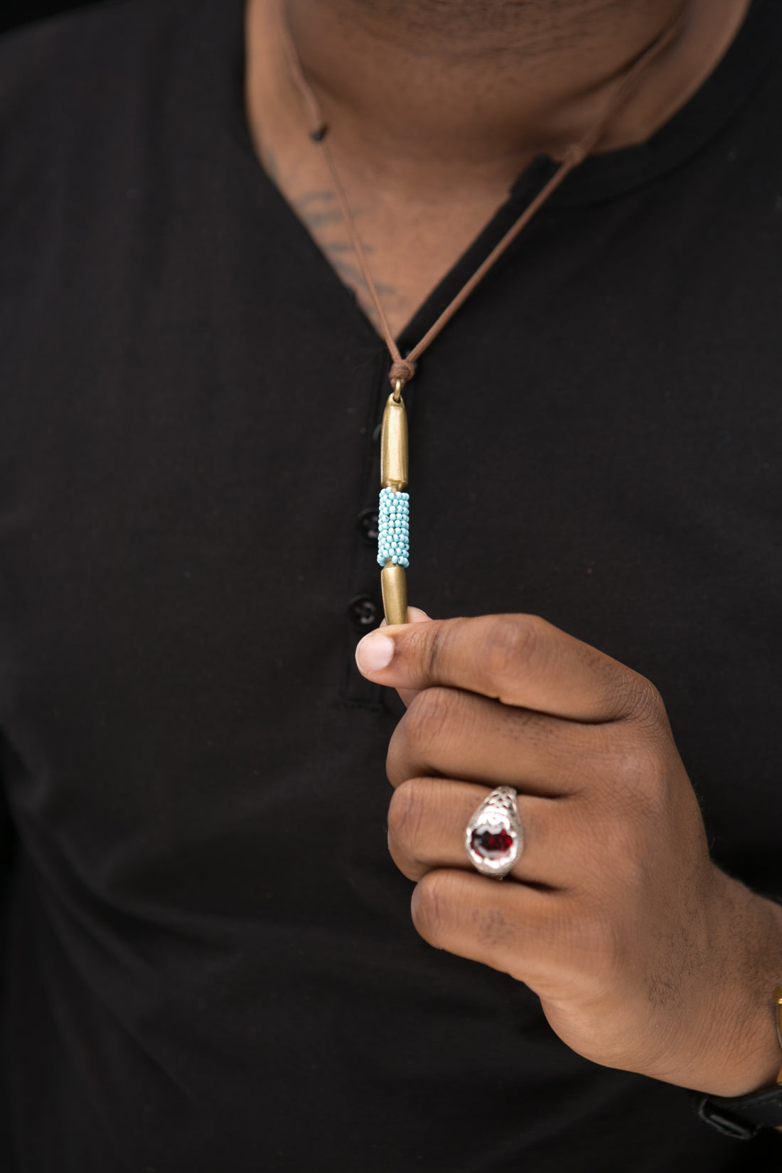 Brass-beaded pendant - Authentic African handicrafts | Clothing, bags, painting, toys & more - CULTURE HUB by Muthoni Unchained
