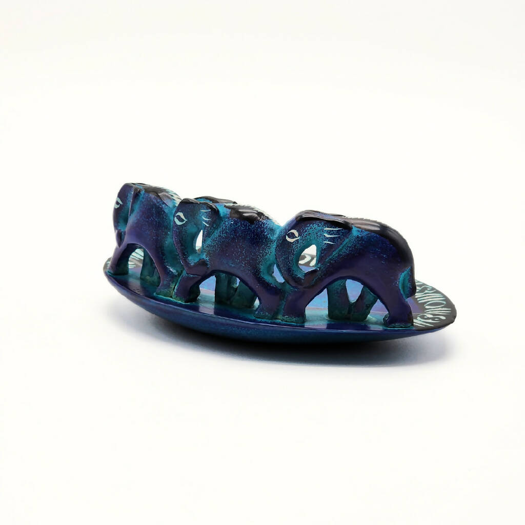 Tri Blue Soapstone Bowl