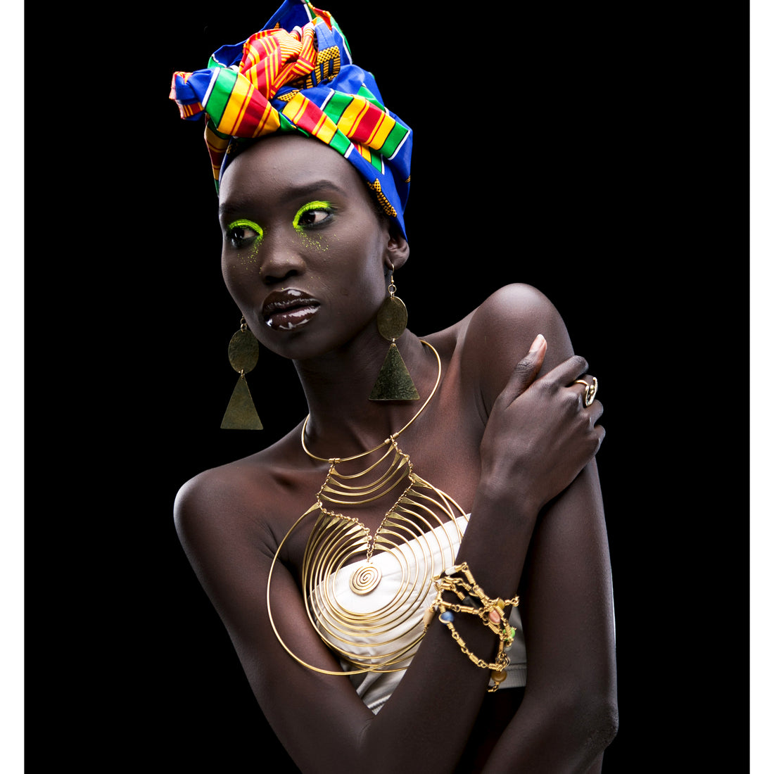 Chic Brass African Earrings - Authentic African handicrafts | Clothing, bags, painting, toys & more - CULTURE HUB by Muthoni Unchained