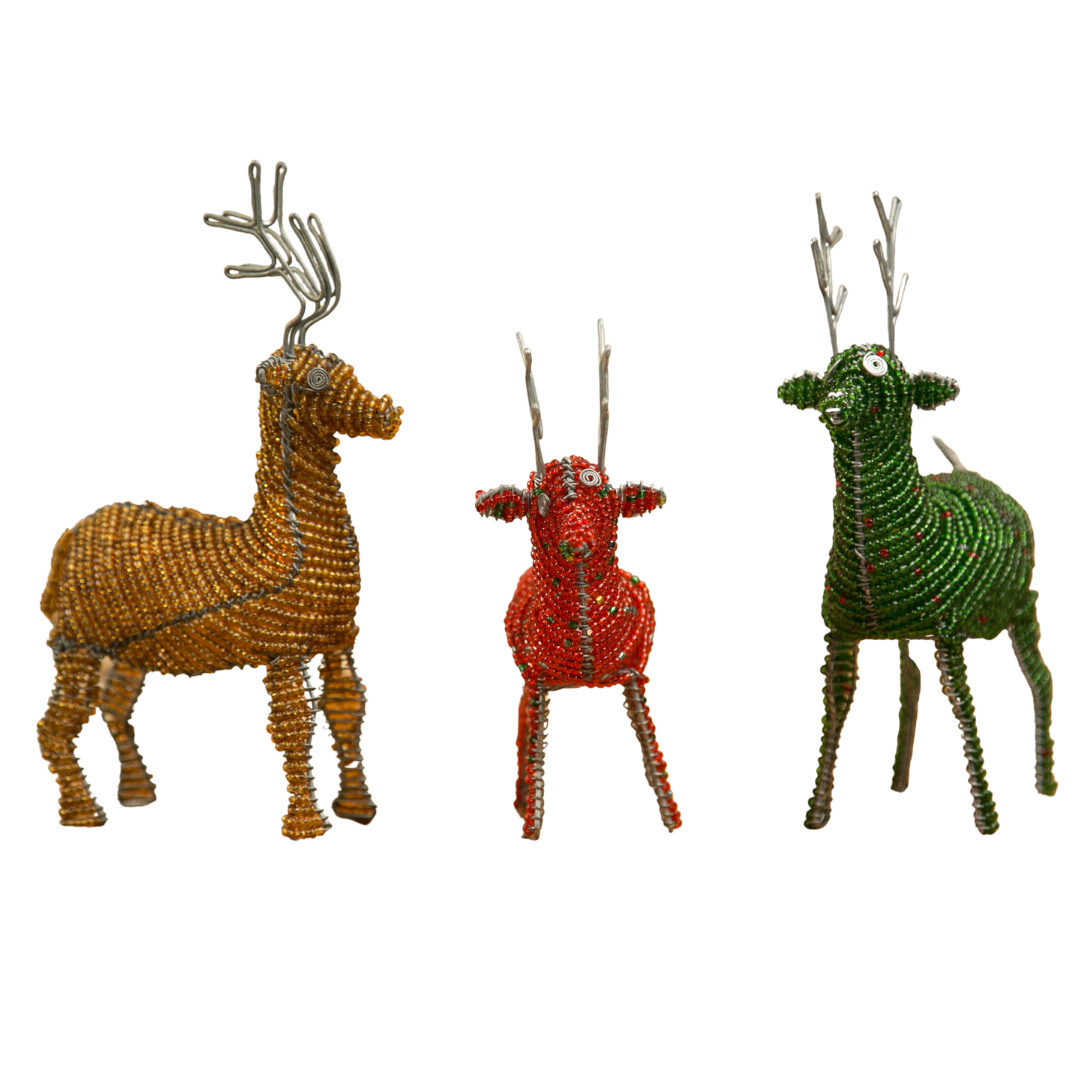 Beaded Reindeer - Christmas Decorations