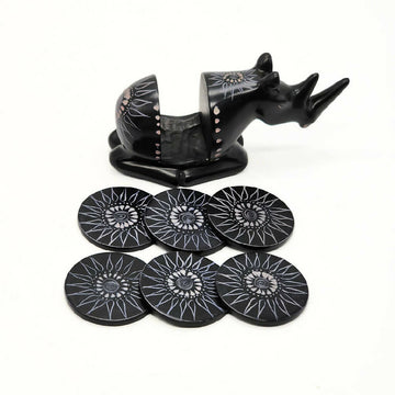 African Rhino Coasters| Soapstone Coasters