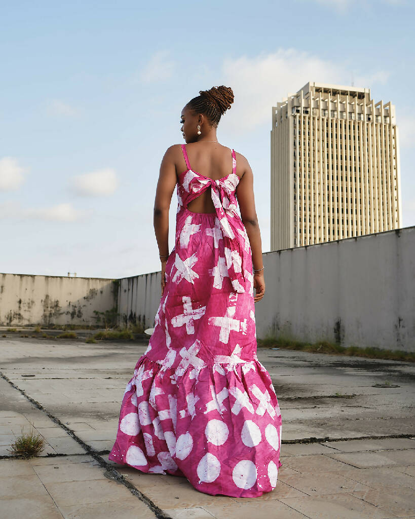 Adamma | Hand Dyed Cotton Adire | African summer dress