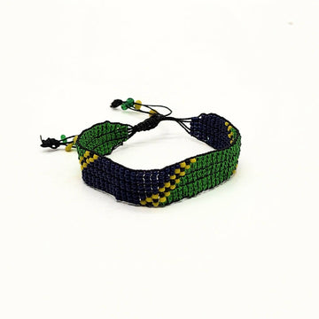 Thin Beaded Flag Bracelet