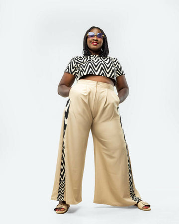 Sabi Dual Print Set In Beige