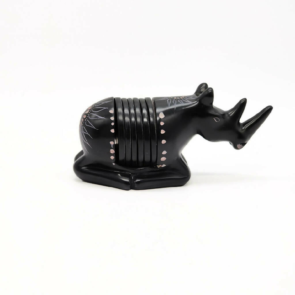 African Rhino Coasters| Soapstone Coasters