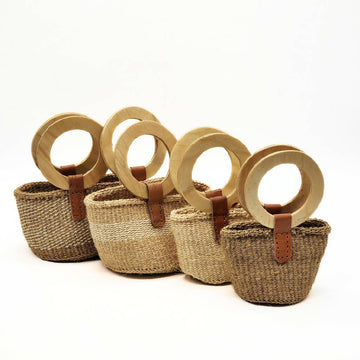 Mini Kiondo handbag with Wooden Handles