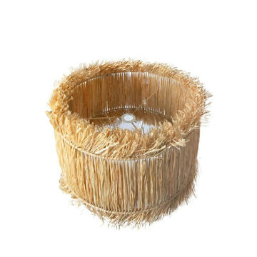 Round Raffia Ceiling Lampshade | Handmade Kenya Lampshades