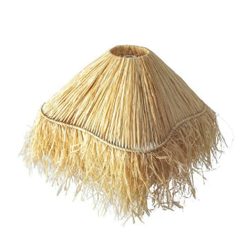 Raffia Fringe Lampshade | Handmade Kenya Lampshades