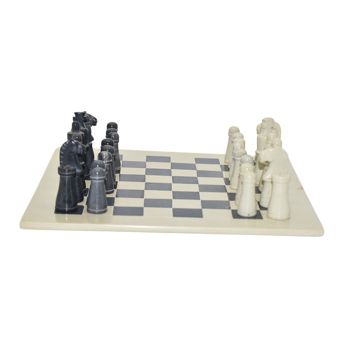 African Soapstone Chessboard | Square Soapstone Chess Board