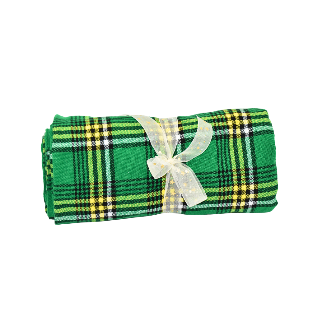 Christmas Maasai Shawl | Red & Green | Traditional African Patterns | Festive Holiday Wrap