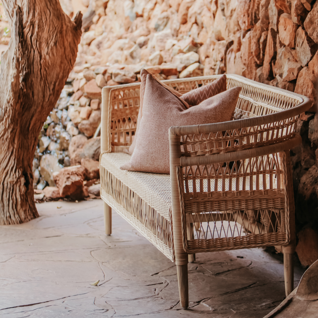 Malawi Cane Chairs - Double | Two Seater Outdoor Chair