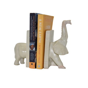 Soapstone Book Holder - Elephant Carving