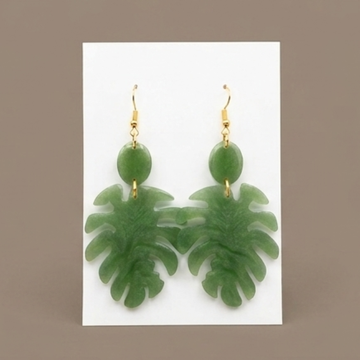 Handcrafted Resin Monstera Leaf Statement Hypoallergenic