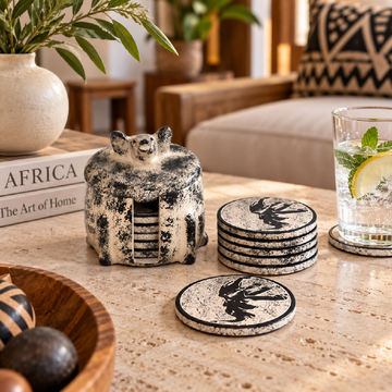 Handcrafted Soapstone Elephant Coasters