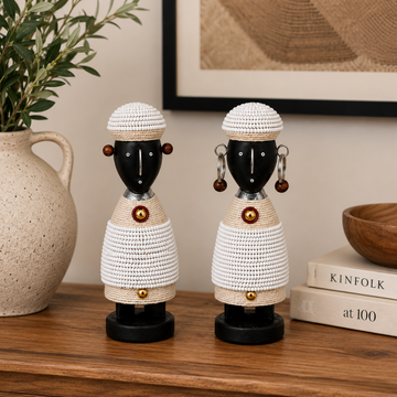 Decorative Namji Dolls | White & Brown