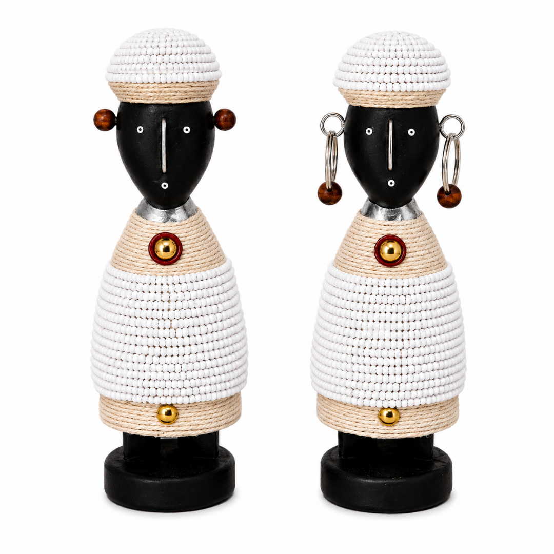 Decorative Namji Dolls | White & Brown