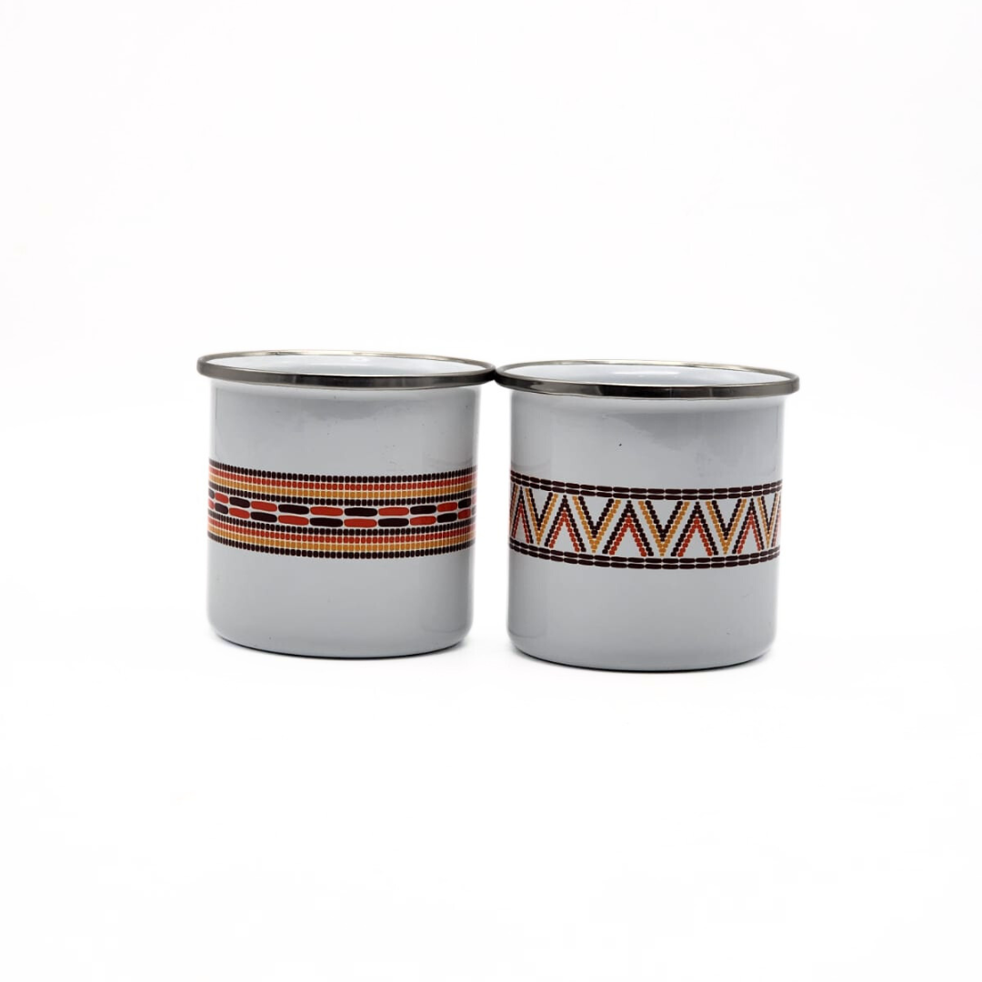 African Inspired Enamel Mug