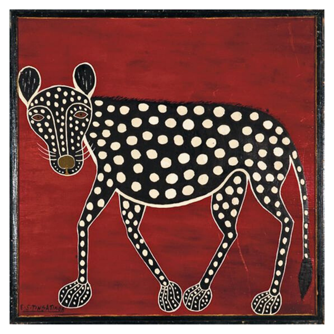 Leopard Tingatinga Painting