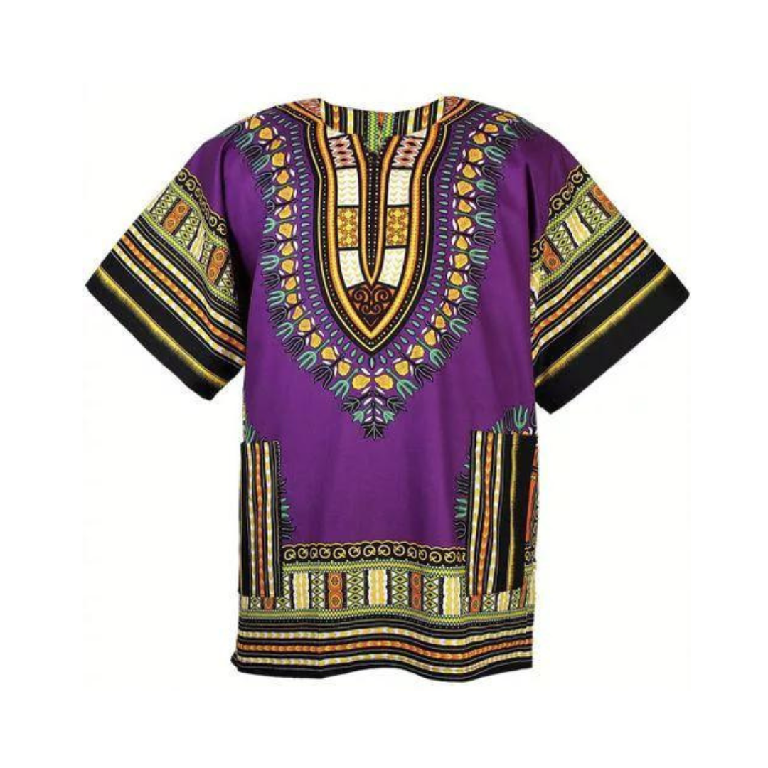Purple Dashiki shirt | African Shirt