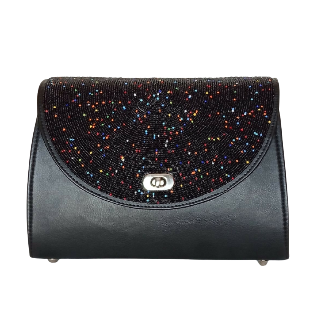 Hand-Beaded Flap Crossbody Bag - Mawu Africa