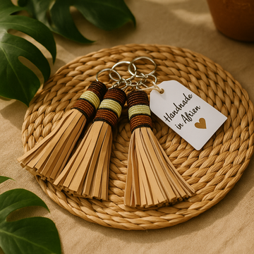 Leather Tassels Keyrings/Keyholder with Beads