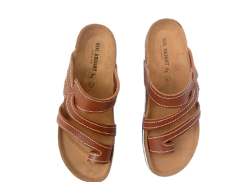 Men’s Leather Cork Sandals| Brown - Mawu Africa