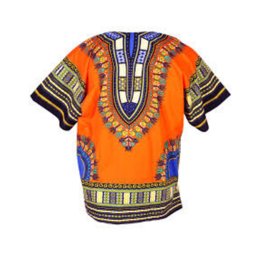 Orange Dashiki shirt | African Shirt