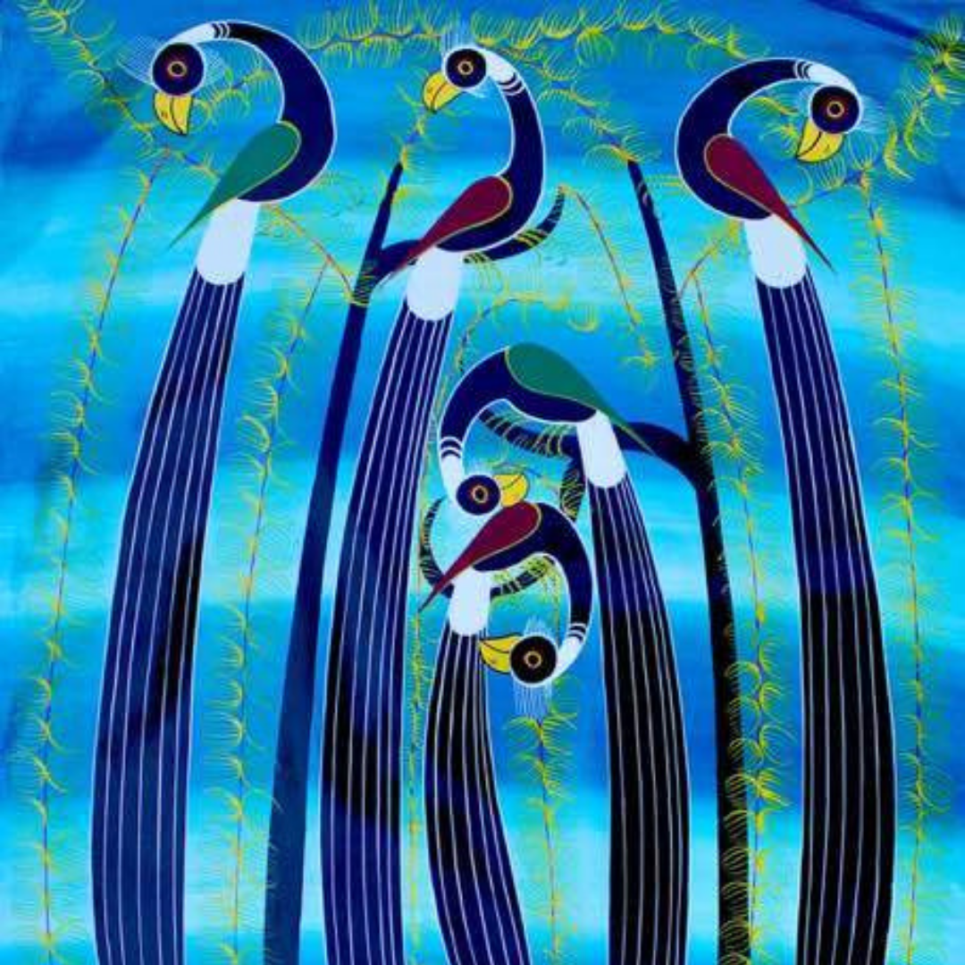 Birds Tingatinga Painting