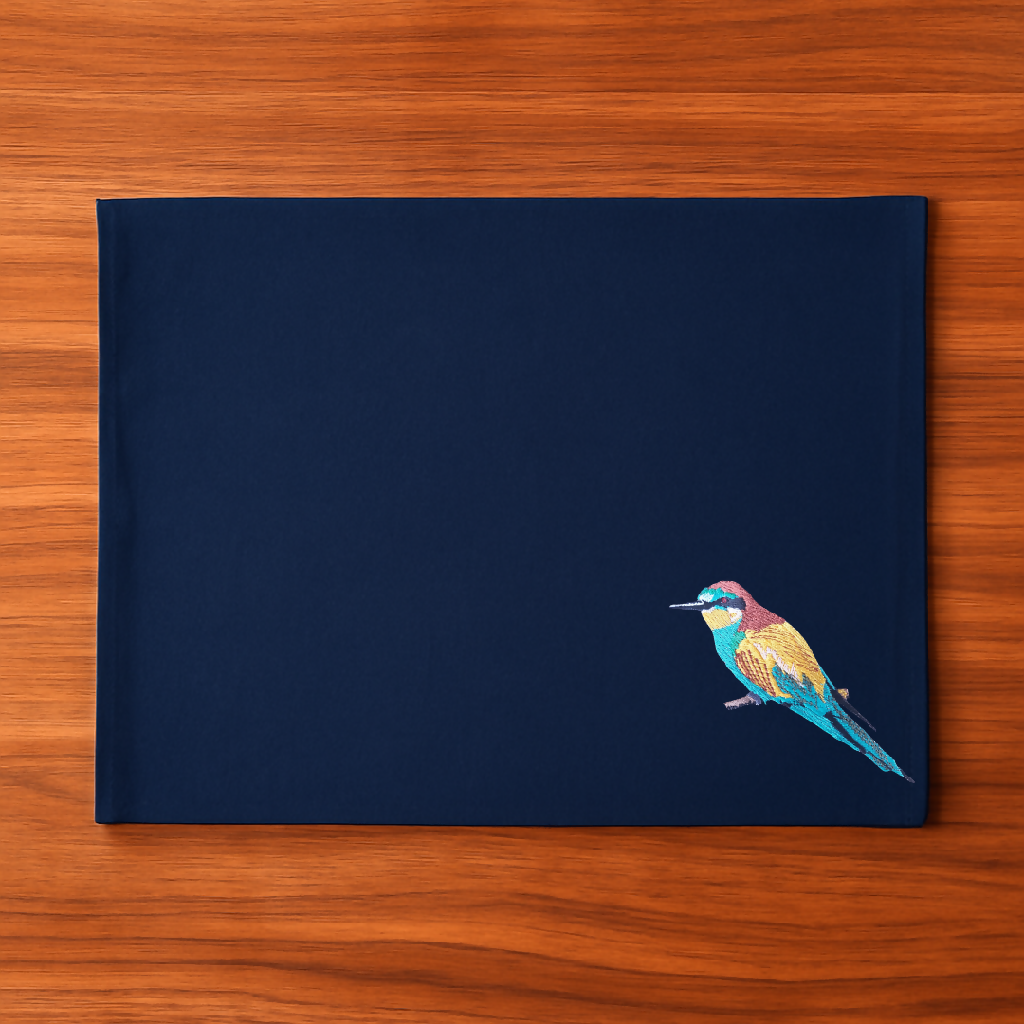 navy blue cotton canvas placemats