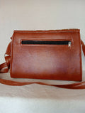 Brown Hand-Beaded Flap Crossbody Bag - Mawu Africa