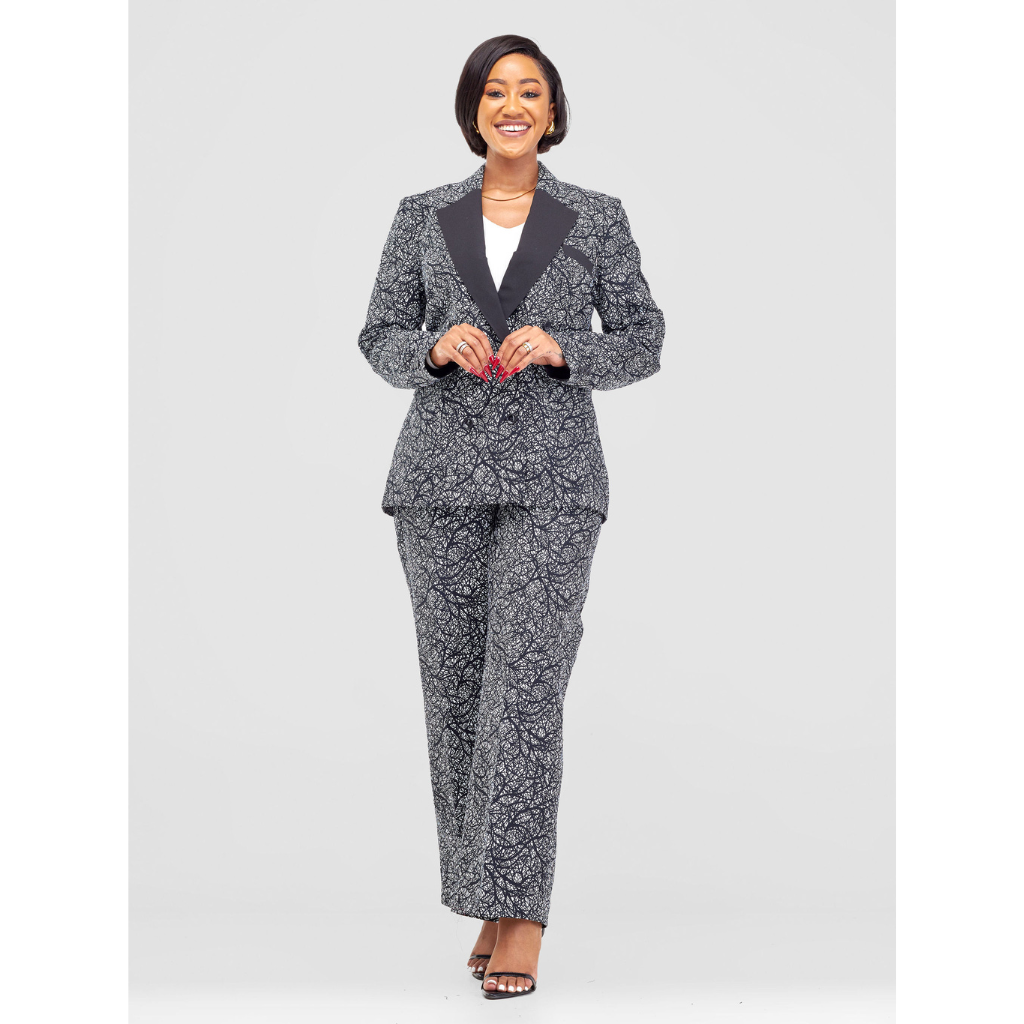 Amani Ankara Pant Suit| African outfit| African pants and jacket| African blazer
