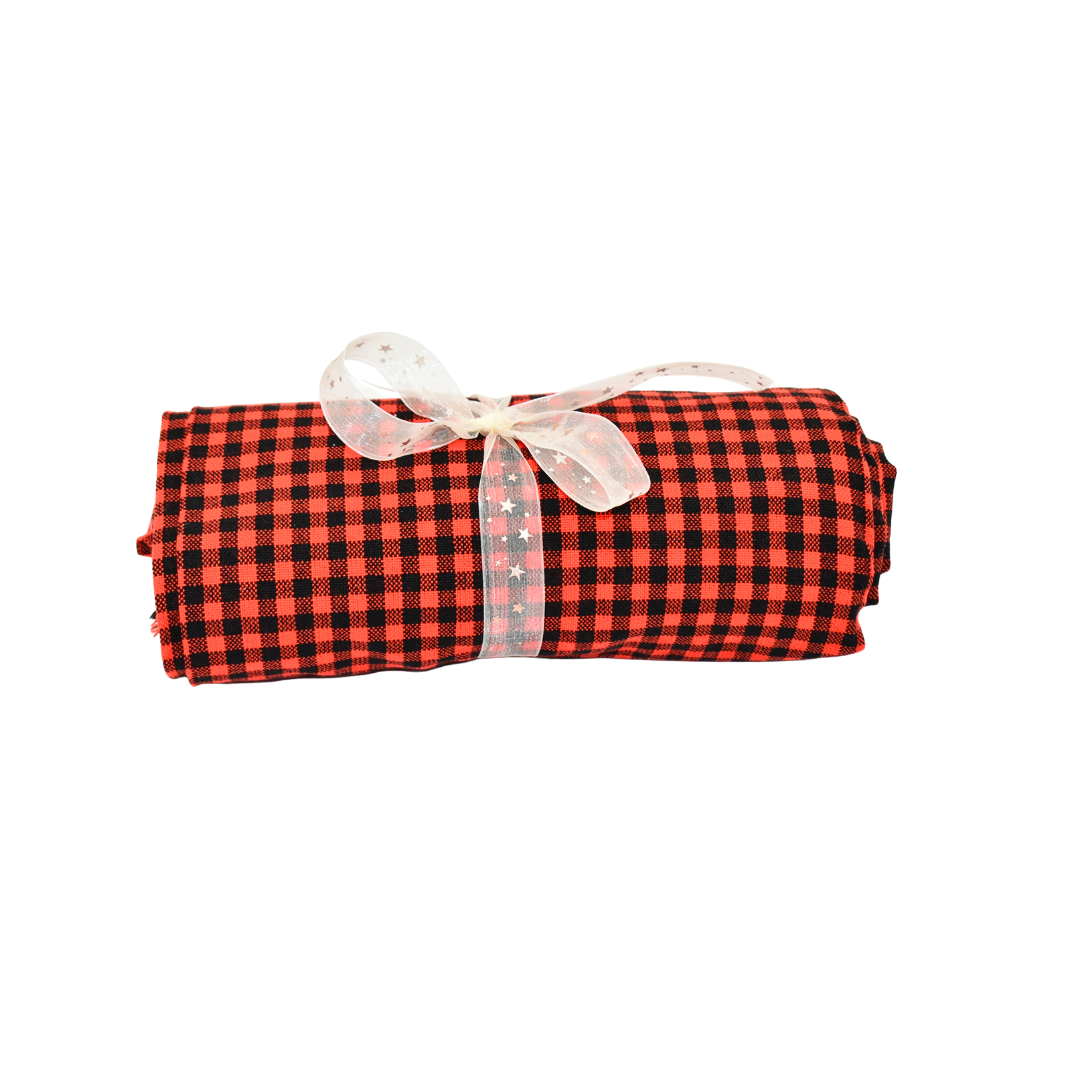 Christmas Maasai Shawl | Red & Green | Traditional African Patterns | Festive Holiday Wrap - Mawu Africa