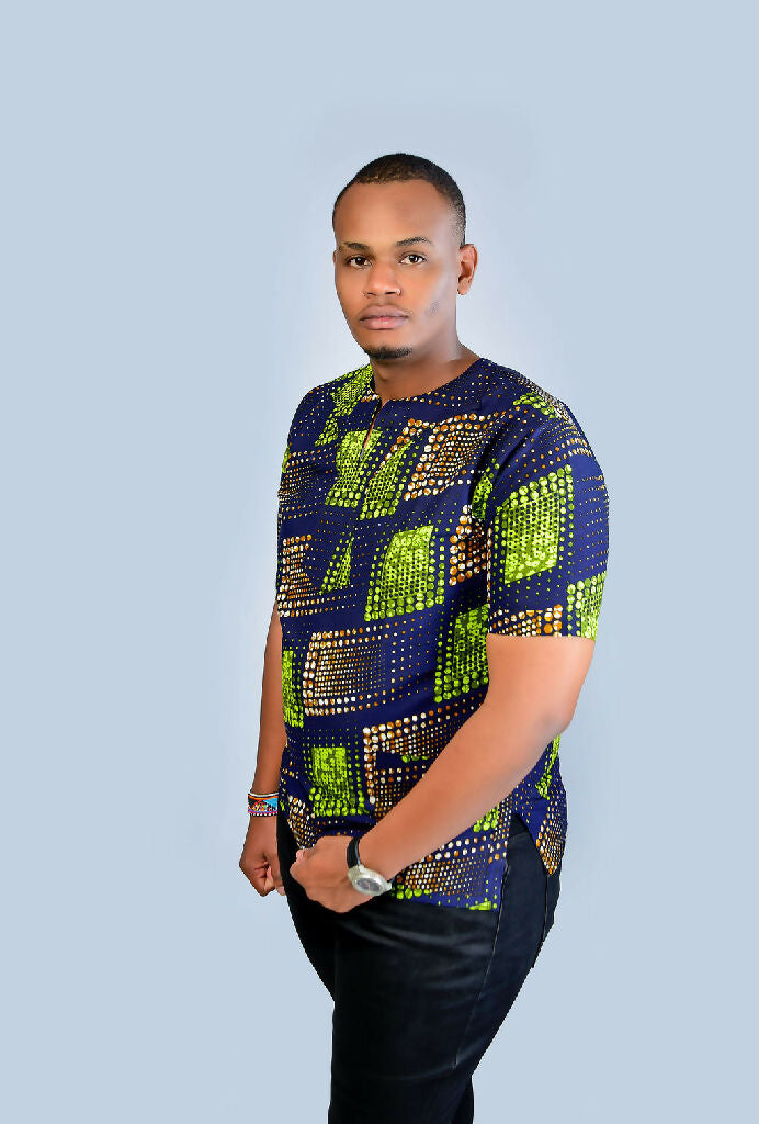 Blue Green Weekend African Shirt1
