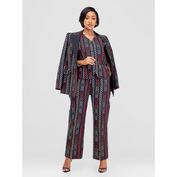 Tribal Ankara Pant 3pc Suit| African outfit| African pants and jacket| African blazer| Waist Jacket