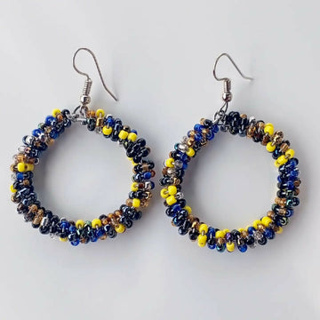 Crid's Crafts - Handcrafted - Glass Bead - African - Dangle Earrings