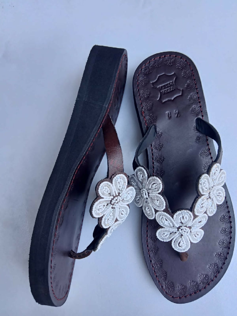 Wedge leather sandals - Mawu Africa