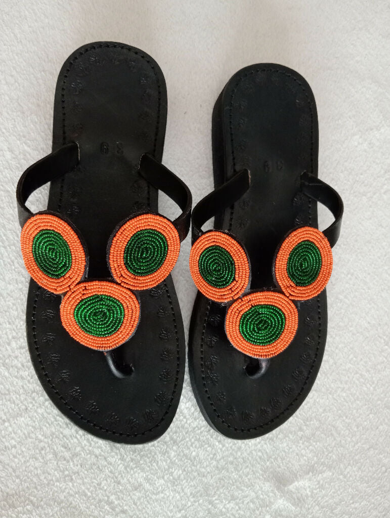 wedge leather sandals - Mawu Africa