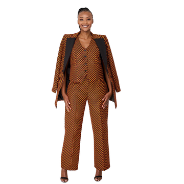 Ankara Pant Suit-Mustard Print