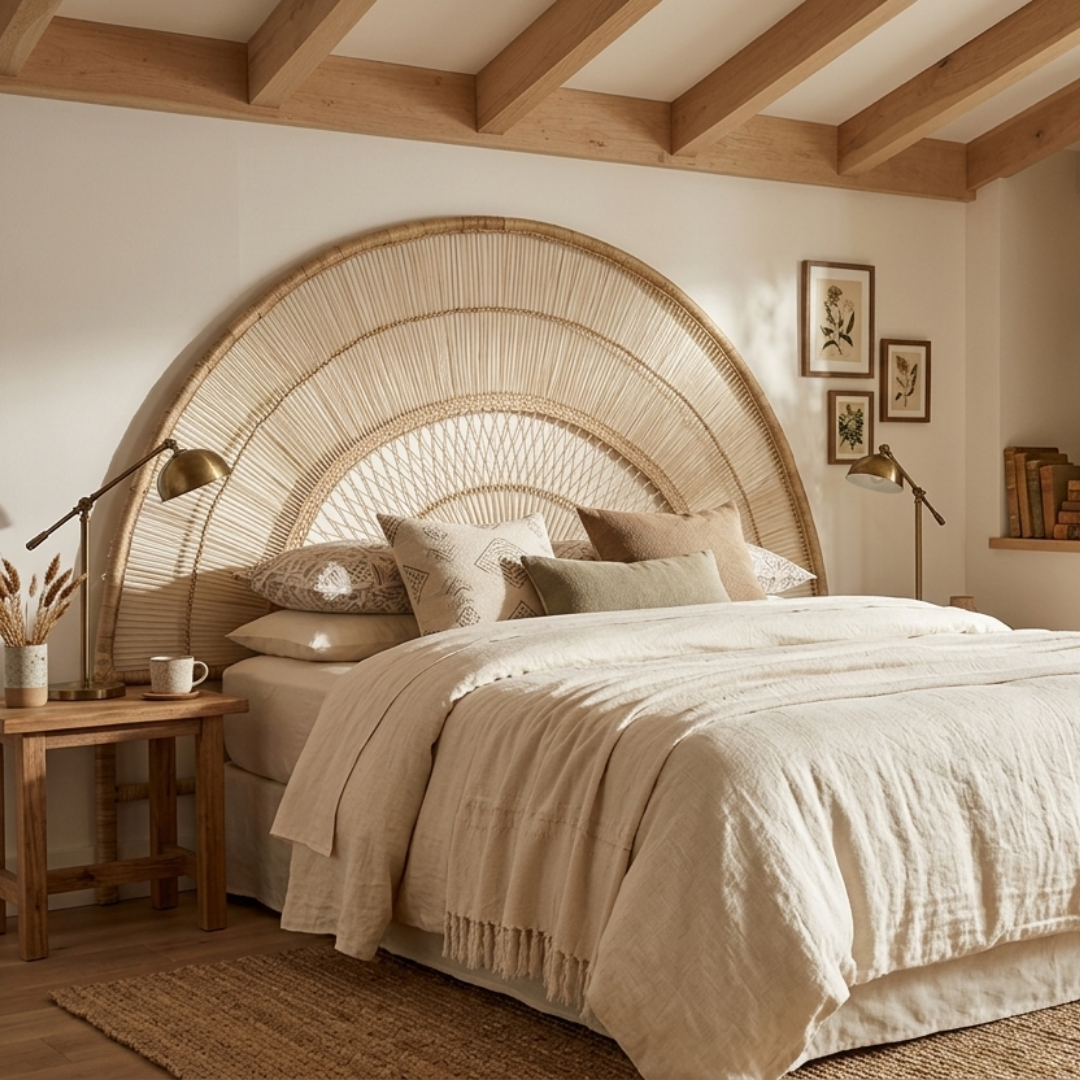 Handcrafted Malawi Wall Decor | Malawi Cane Bed Headboard - Mawu Africa