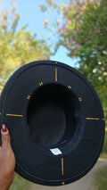 Custom hand painted fedora | Black fedora - Mawu Africa