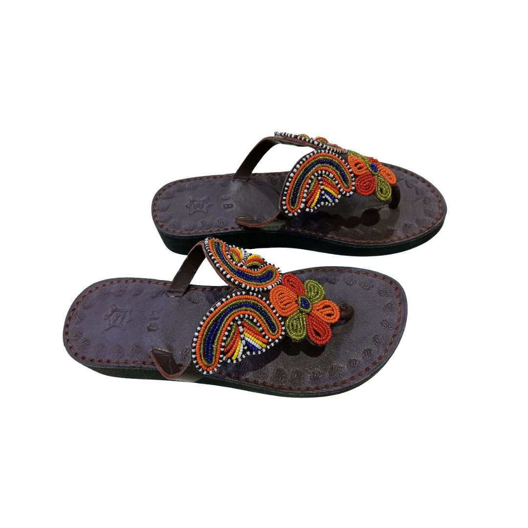 Wedge leather sandals - Mawu Africa