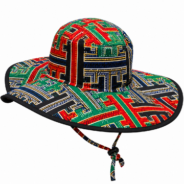 Zamu African Print Safari Hat