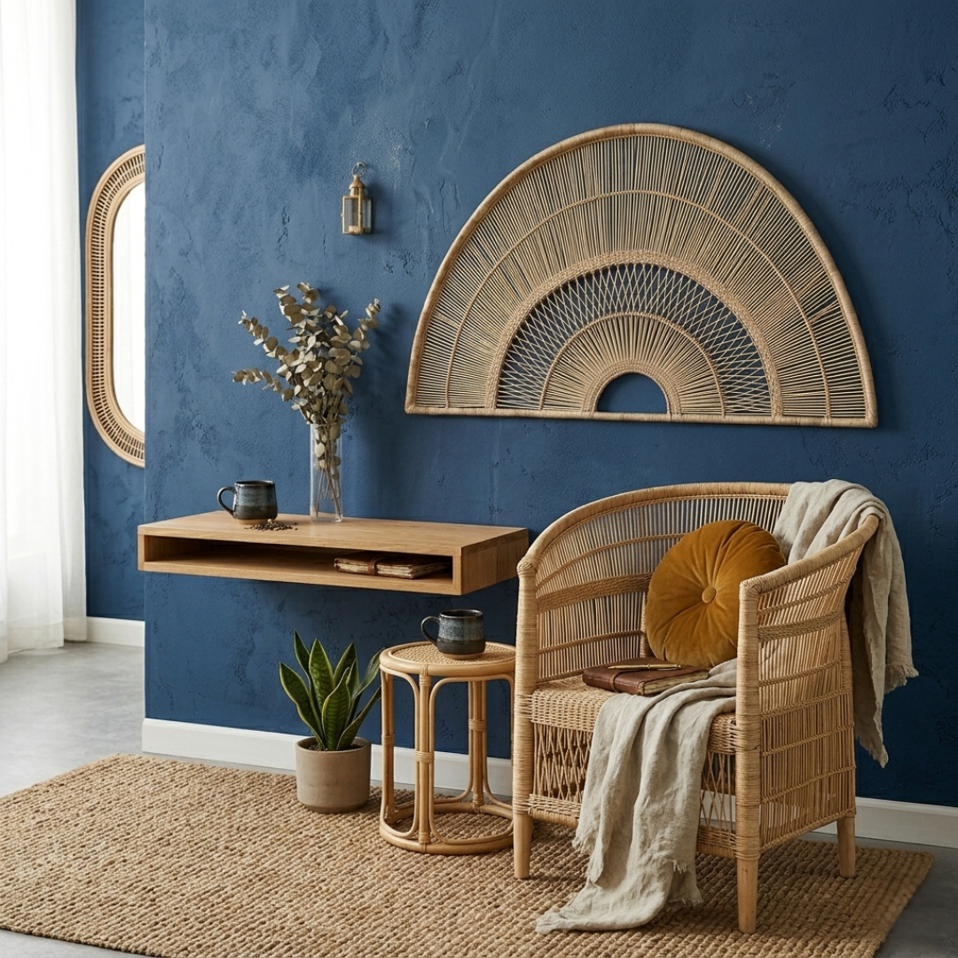 Handcrafted Malawi Wall Decor | Malawi Cane Bed Headboard - Mawu Africa