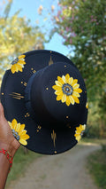 Custom hand painted fedora | Black fedora - Mawu Africa