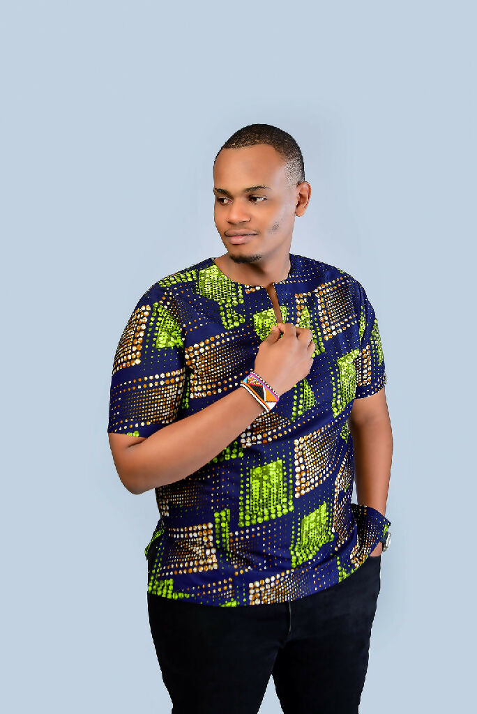Blue Green Weekend African Shirt3