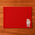 red cotton table mats