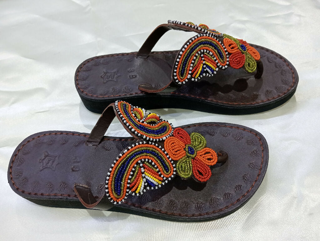 Wedge leather sandals - Mawu Africa