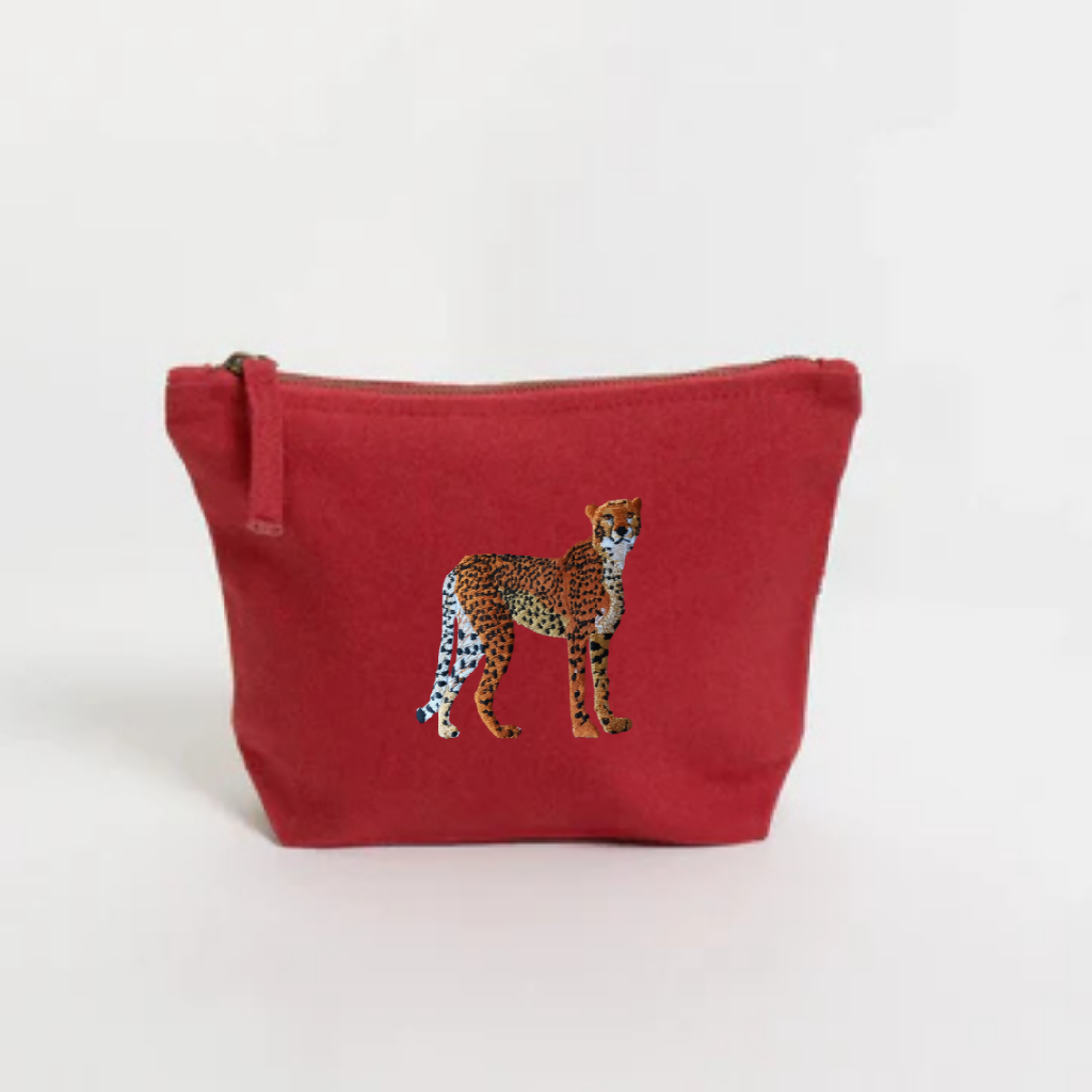 Red canvas pouch